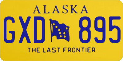 AK license plate GXD895