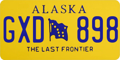 AK license plate GXD898