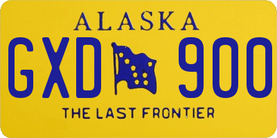 AK license plate GXD900