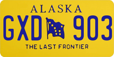 AK license plate GXD903