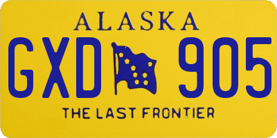 AK license plate GXD905