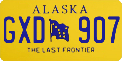 AK license plate GXD907