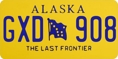 AK license plate GXD908