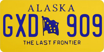 AK license plate GXD909