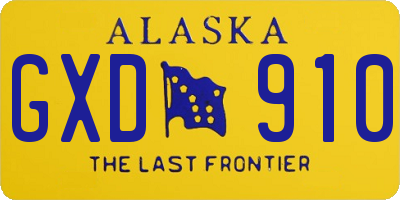 AK license plate GXD910