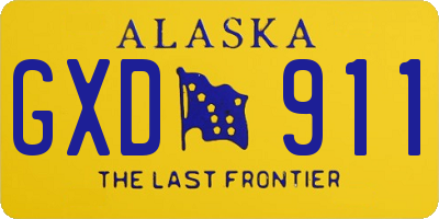 AK license plate GXD911