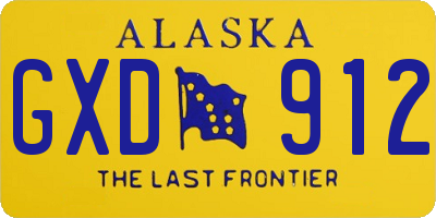 AK license plate GXD912