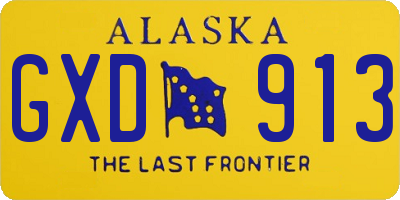 AK license plate GXD913