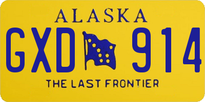 AK license plate GXD914