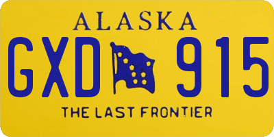 AK license plate GXD915