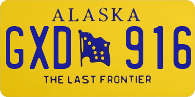 AK license plate GXD916