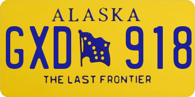 AK license plate GXD918