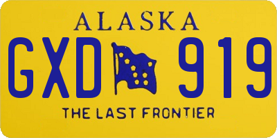 AK license plate GXD919