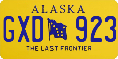 AK license plate GXD923