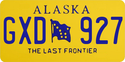 AK license plate GXD927