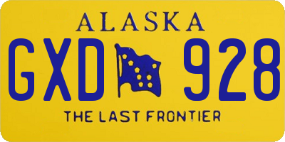 AK license plate GXD928