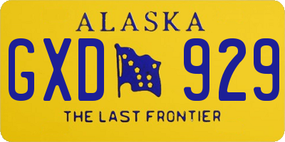 AK license plate GXD929