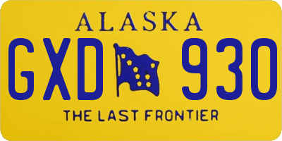 AK license plate GXD930