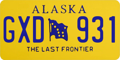 AK license plate GXD931