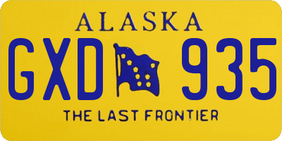 AK license plate GXD935