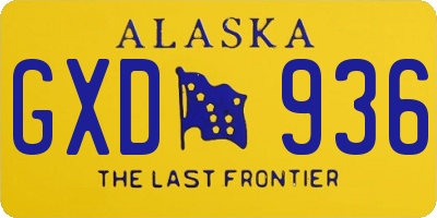 AK license plate GXD936