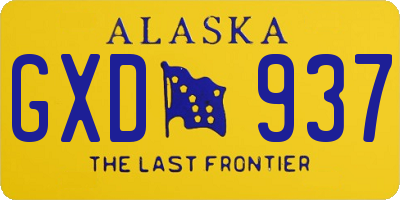 AK license plate GXD937