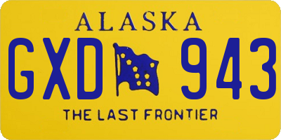 AK license plate GXD943