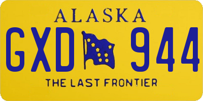 AK license plate GXD944