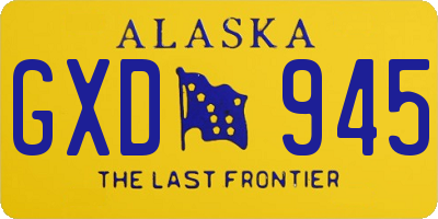 AK license plate GXD945