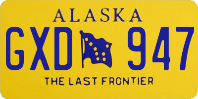 AK license plate GXD947