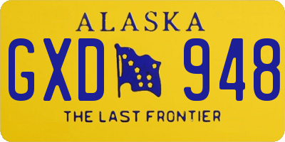 AK license plate GXD948