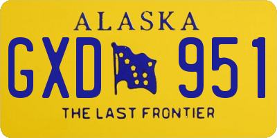 AK license plate GXD951