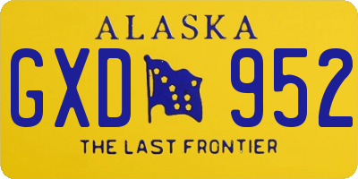 AK license plate GXD952