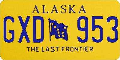 AK license plate GXD953