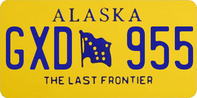 AK license plate GXD955