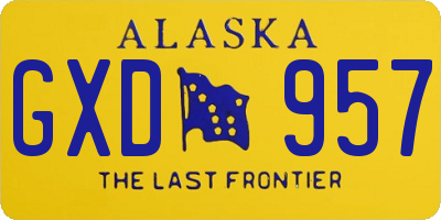 AK license plate GXD957