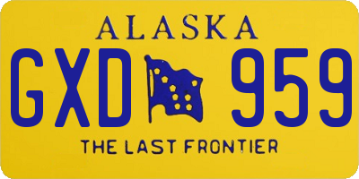 AK license plate GXD959