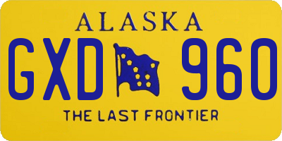 AK license plate GXD960