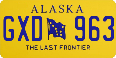 AK license plate GXD963