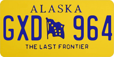 AK license plate GXD964