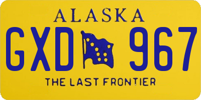 AK license plate GXD967