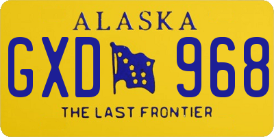 AK license plate GXD968