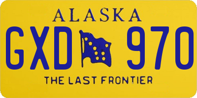 AK license plate GXD970