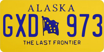 AK license plate GXD973