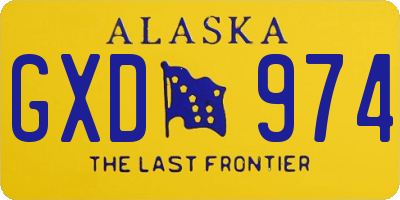 AK license plate GXD974