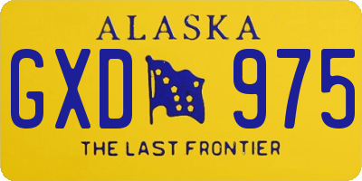 AK license plate GXD975