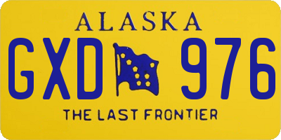 AK license plate GXD976