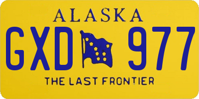 AK license plate GXD977