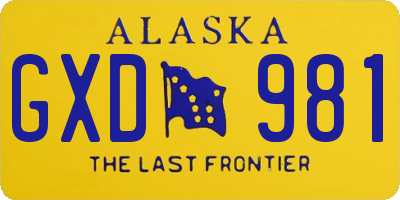 AK license plate GXD981