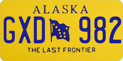 AK license plate GXD982